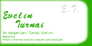 evelin turnai business card